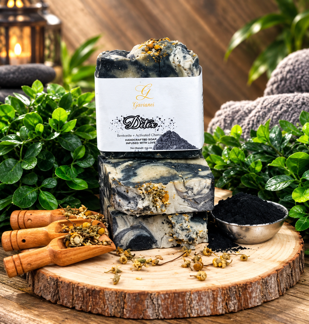 Detox bar Soap (Bentonite Clay, Charcoal) ⚫